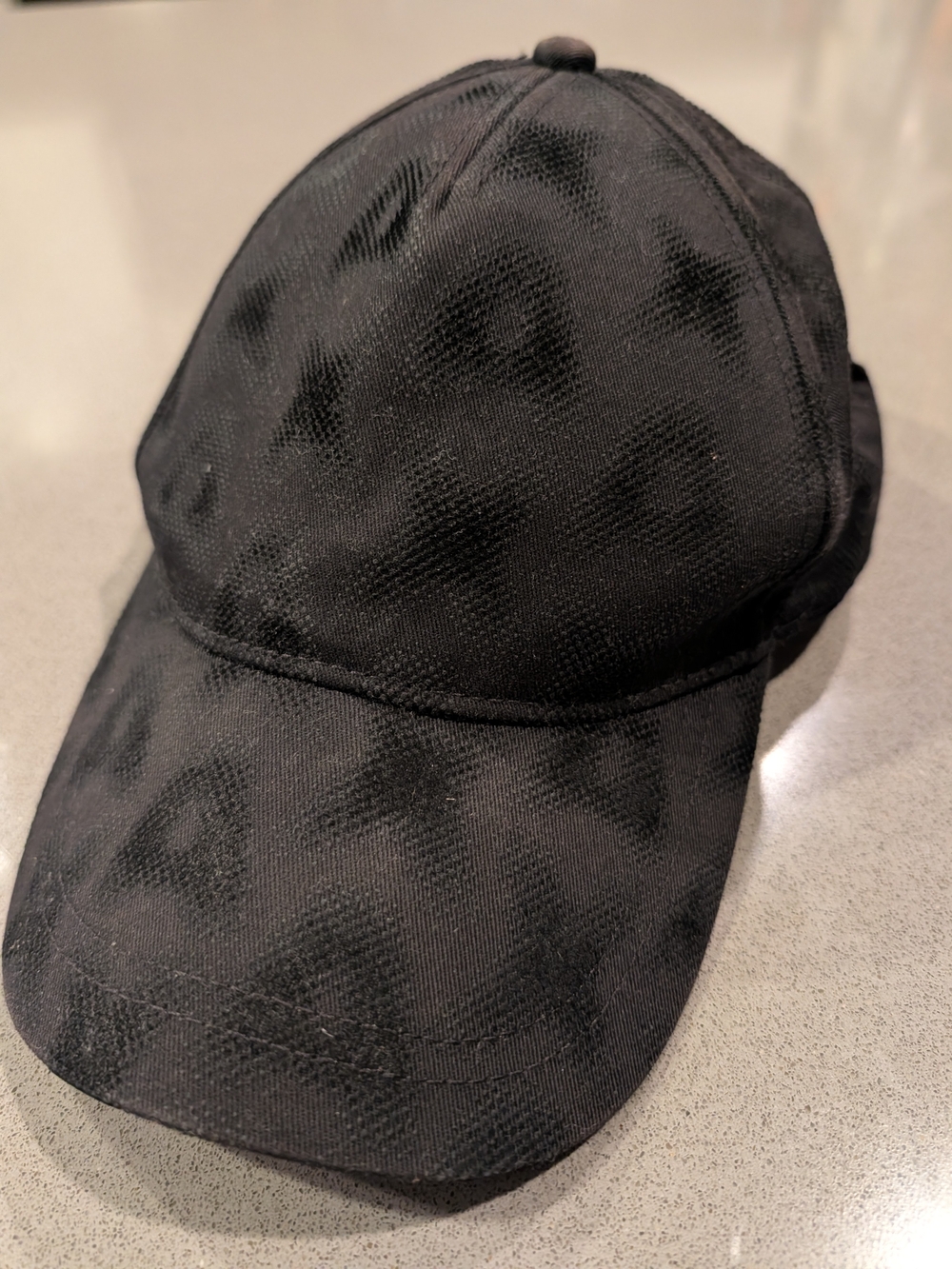 Armani Exchange Black Tonal Logo Baseball Cap